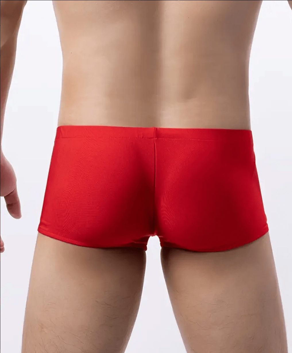 Men’s Boxer Shorts – Solid Polyester Zip-Up Underwear with U Convex Pouch, Low-Rise Breathable Panties, Sexy Hombre Cueca Calzoncillo Underpants