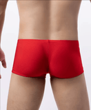 Men’s Boxer Shorts – Solid Polyester Zip-Up Underwear with U Convex Pouch, Low-Rise Breathable Panties, Sexy Hombre Cueca Calzoncillo Underpants