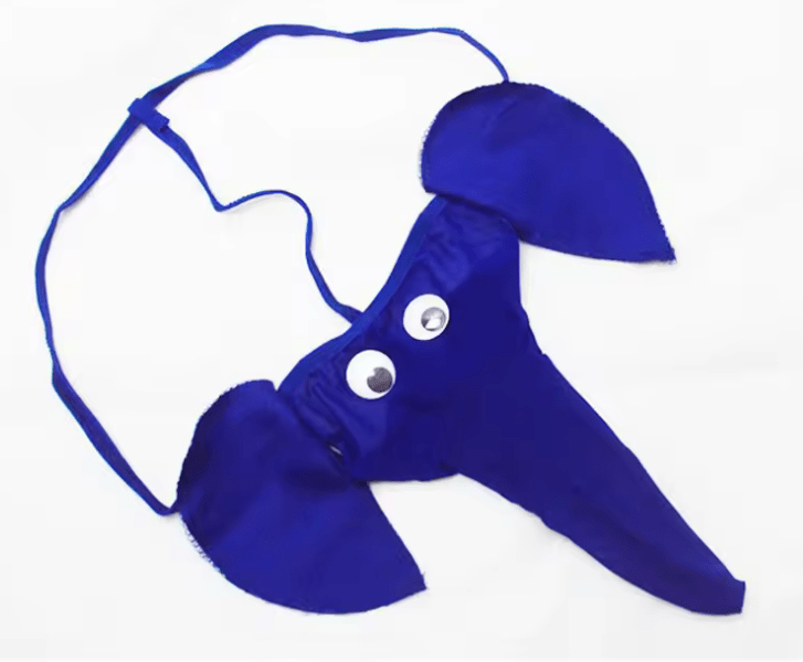 Men’s Funny Elephant Thong Underwear – Sexy Cartoon Trunk G-String Panties, Low-Rise Novelty Lingerie for Him, Playful Costume Briefs