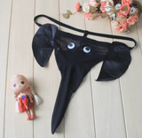 Men’s Funny Elephant Thong Underwear – Sexy Cartoon Trunk G-String Panties, Low-Rise Novelty Lingerie for Him, Playful Costume Briefs