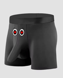 Men’s Boxer Briefs with Funny Novelty Print – Black Breathable Soft Underwear, Comfortable & Stretchy Fun Shorts for Men, Comfy Daily Underpants