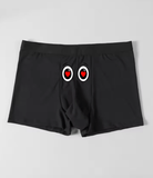 Men’s Boxer Briefs with Funny Novelty Print – Black Breathable Soft Underwear, Comfortable & Stretchy Fun Shorts for Men, Comfy Daily Underpants