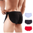 Men’s Thin Mesh Boxer Shorts – Transparent Split Design | Sexy Breathable Underwear | Solid Color Lightweight Male Underpants