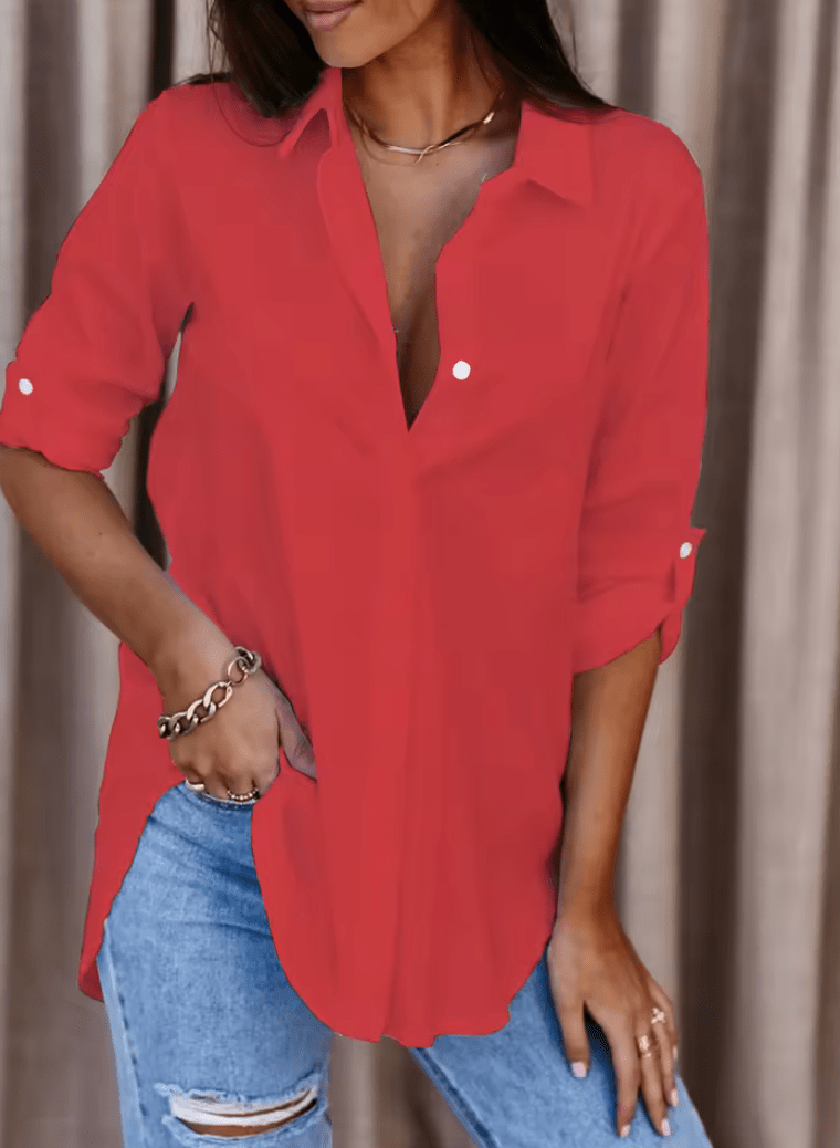 Women’s Oversized White Blouse – Long Sleeve Casual Shirt | Spring & Autumn Fashion Streetwear Top