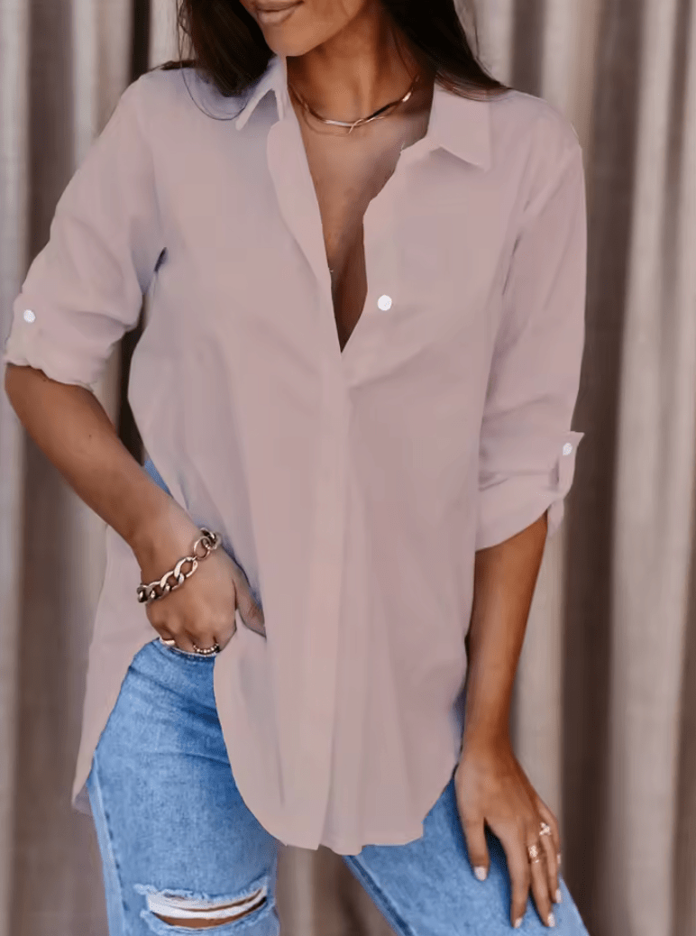 Women’s Oversized White Blouse – Long Sleeve Casual Shirt | Spring & Autumn Fashion Streetwear Top