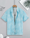 Men’s Coconut Tree 3D Print Shirt – Casual Cotton Short Sleeve Top – Spring Summer Comfortable Beachwear Fashion
