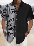 Unisex 3D Bamboo Print Hawaiian Shirt – Vintage Summer Beach Shirt for Men & Women, Short Sleeve, Casual Fashion Streetwear