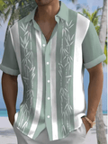 Unisex 3D Bamboo Print Hawaiian Shirt – Vintage Summer Beach Shirt for Men & Women, Short Sleeve, Casual Fashion Streetwear