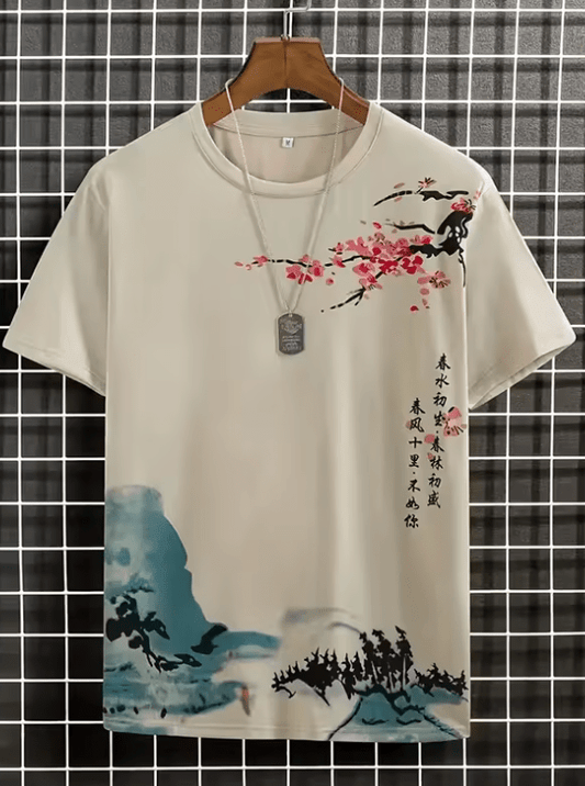 Vintage 3D Letter Print T-Shirt for Men & Boys – Oversized Streetwear Style Short Sleeve Tee, Casual Summer Top