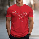 Men’s Funny Dog Print T-Shirt – Casual Sports Tee, Loose Fit Round Neck Short Sleeve, Plus Size 100–6XL, Breathable Summer Top