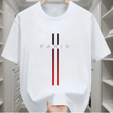 Unisex PARIS Print T-Shirt – Luxury Streetwear Style for Men & Women, 100% Cotton, Y2K Graphic Tee, Summer Short Sleeve Top