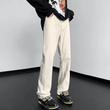 Men’s Peach Straight Leg Jeans – High Street Style Flared Pants, Clean Fit Trendy Denim for Spring & Autumn Fashion