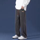 Men’s Loose Fit Straight Leg Jeans – Casual High Waist Wide Leg Workwear Denim, American Style Spring Summer Autumn New Arrival
