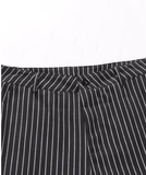Men’s Vertical Striped Work Pants – Zip Fly Straight-Leg Trousers, Casual Office Style, Modern Fit Workwear Pants for Daily or Professional Use