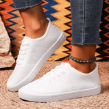 Stylish Solid Color Mesh Sneakers – Unisex Casual Campus Shoes
