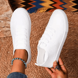 Stylish Solid Color Mesh Sneakers – Unisex Casual Campus Shoes