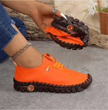 Women’s Hand-Sewn Leather Loafer Sneakers – Comfortable Slip-On Platform Shoes | Casual Zapatos de Mujer