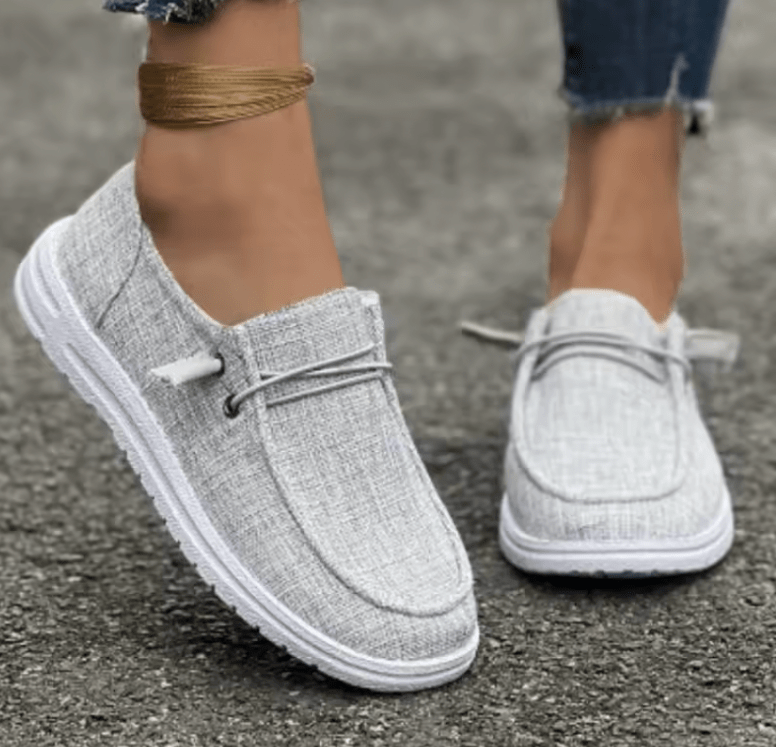 2025 Women’s Spring Slip-On Canvas Flats – Fashionable Non-Slip Casual Shoes | Lightweight, Cozy & Plus Size Friendly
