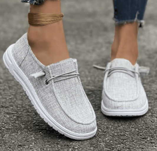 2025 Women’s Spring Slip-On Canvas Flats – Fashionable Non-Slip Casual Shoes | Lightweight, Cozy & Plus Size Friendly