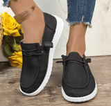 2025 Women’s Spring Slip-On Canvas Flats – Fashionable Non-Slip Casual Shoes | Lightweight, Cozy & Plus Size Friendly