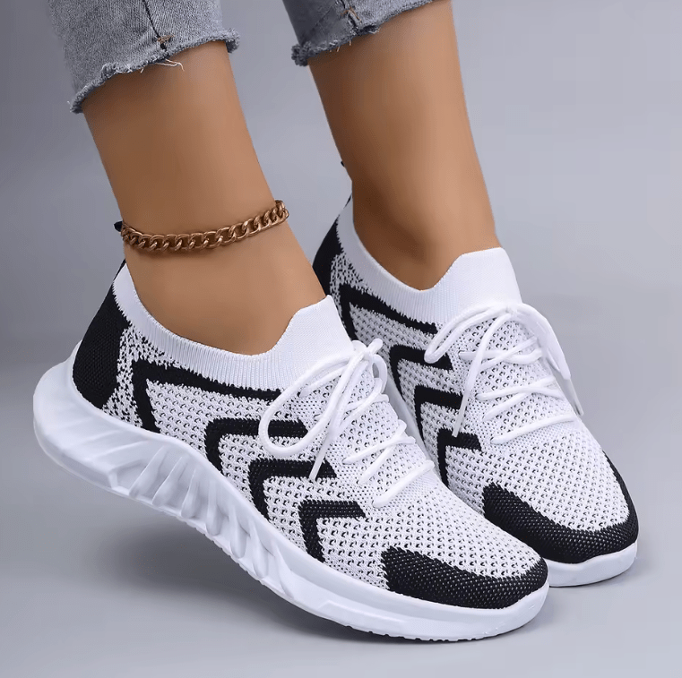 Women’s Casual Lace-Up Sneakers – Lightweight, Breathable & Wear-Resistant Sport Shoes for Spring and Autumn 2025