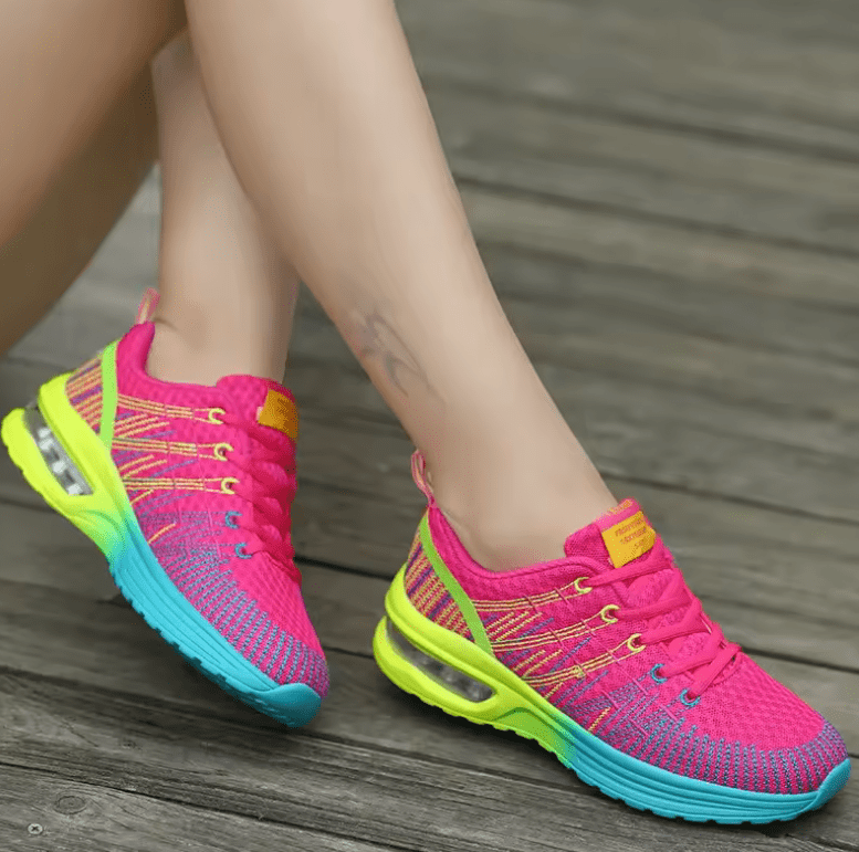 2025 Spring Women’s Knitted Running Shoes – Lightweight Casual Sneakers | Breathable, Flexible & Trendy Cross-Border Style