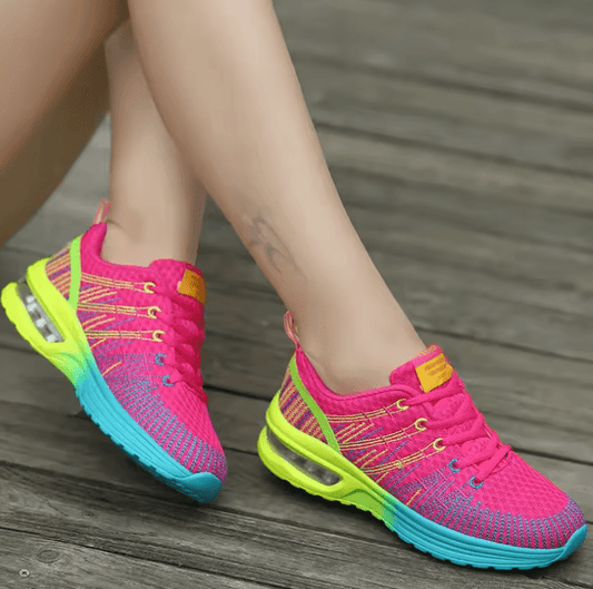 2025 Spring Women’s Knitted Running Shoes – Lightweight Casual Sneakers | Breathable, Flexible & Trendy Cross-Border Style
