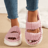 Women’s 2025 Spring & Autumn Towel Pattern Thick Sole Anti-Slip Home & Outdoor Slippers