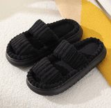 Women’s 2025 Spring & Autumn Towel Pattern Thick Sole Anti-Slip Home & Outdoor Slippers