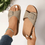 Women’s Birkent Style Sandals – Comfortable Rubber Sole, Four-Way Buckle Design, Upgraded Plastic Upper, Casual Slip-On Slippers for Everyday & Leisure Wear
