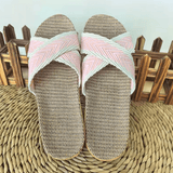 Ladies’ Linen Indoor Slippers – Lightweight & Breathable Summer Home Slides | Comfortable Slip-On Sandals