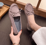 Women’s Leather Loafers – Slip-On Flats for Spring & Autumn | Casual Soft Shoes with Cashmere Lining