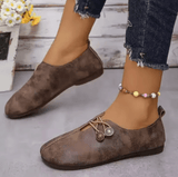2025 Women’s Retro Flat Loafers – Narrowband Design | Solid Color Casual & Comfortable Slip-On Shoes