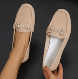 2025 Women’s Flat Slippers – Casual Autumn/Winter Outdoor Shoes with Golden Metal Chain | Comfortable & Stylish Slip-Ons