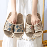 Cotton Linen Indoor Slippers – Unisex Home Shoes for Fairs, Market Stalls & Everyday Use