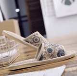 Cotton Linen Indoor Slippers – Unisex Home Shoes for Fairs, Market Stalls & Everyday Use