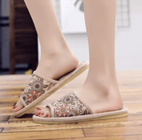 Cotton Linen Indoor Slippers – Unisex Home Shoes for Fairs, Market Stalls & Everyday Use