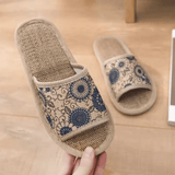 Cotton Linen Indoor Slippers – Unisex Home Shoes for Fairs, Market Stalls & Everyday Use