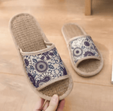 Cotton Linen Indoor Slippers – Unisex Home Shoes for Fairs, Market Stalls & Everyday Use