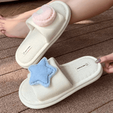 Beste Titel +Decription :. Women's Slippers Comfortable Soft Flat Sole at All Seasons Indoor Linen Slippers Stars Moon Anti Slip Female Home Slippers 2025