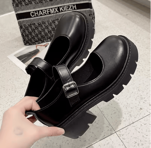 Women’s Vintage Platform Heels – Japanese Style College Pumps