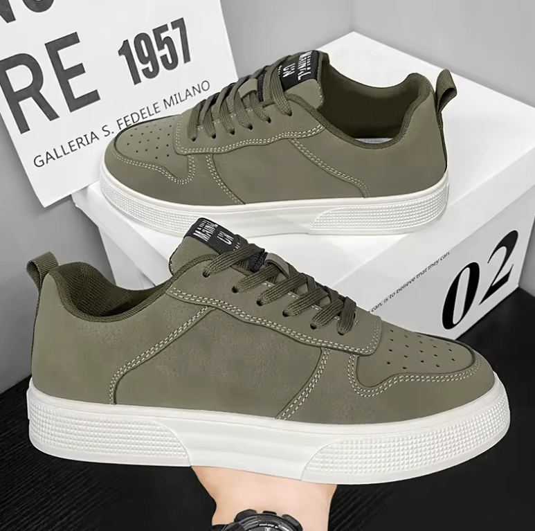 Men’s Fashion Suede Platform Sneakers – Comfortable Walking Shoes