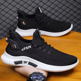 Breathable Mesh Running Shoes – Lightweight White Walking Sneakers