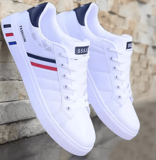 Men’s Classic Leather Sneakers – Anti-Slip, Thick Sole, All-Day Comfort