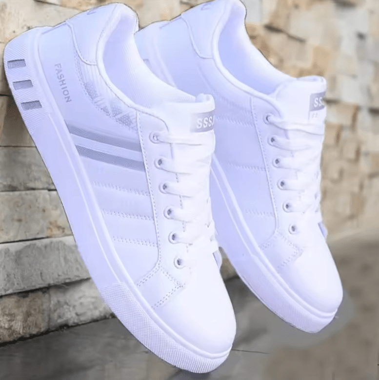 Men’s Classic Leather Sneakers – Anti-Slip, Thick Sole, All-Day Comfort