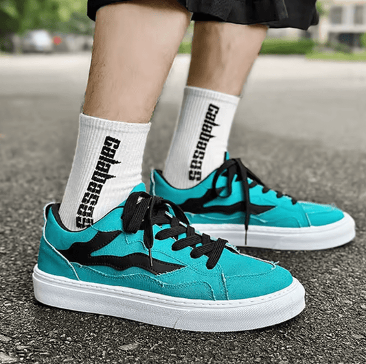 Men’s Casual Canvas Sneakers – Breathable Street Shoes with Anti-Slip Thick Rubber Sole