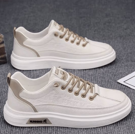 Men’s White Platform Sneakers – Lightweight, Breathable & Sporty Casual Shoes