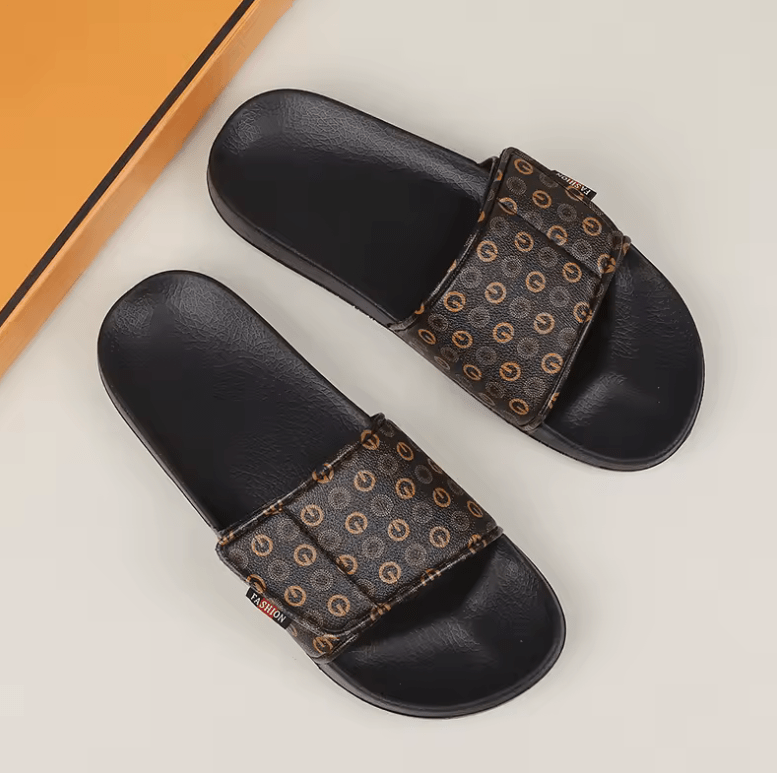 Men’s Genuine Leather Sandals – Comfortable Summer Slides & House Slippers