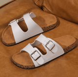 Men’s Retro Open Toe Slippers – Breathable & Comfortable Walking Sandals with Buckle Strap | Non-Slip Durable PVC Sole | Casual Summer Footwear