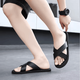Men’s Lightweight Casual Slippers – Summer Outdoor Flat Sandals | Soft Sole, Comfortable Beach Shoes | Fashion Trend Slip-On Footwear